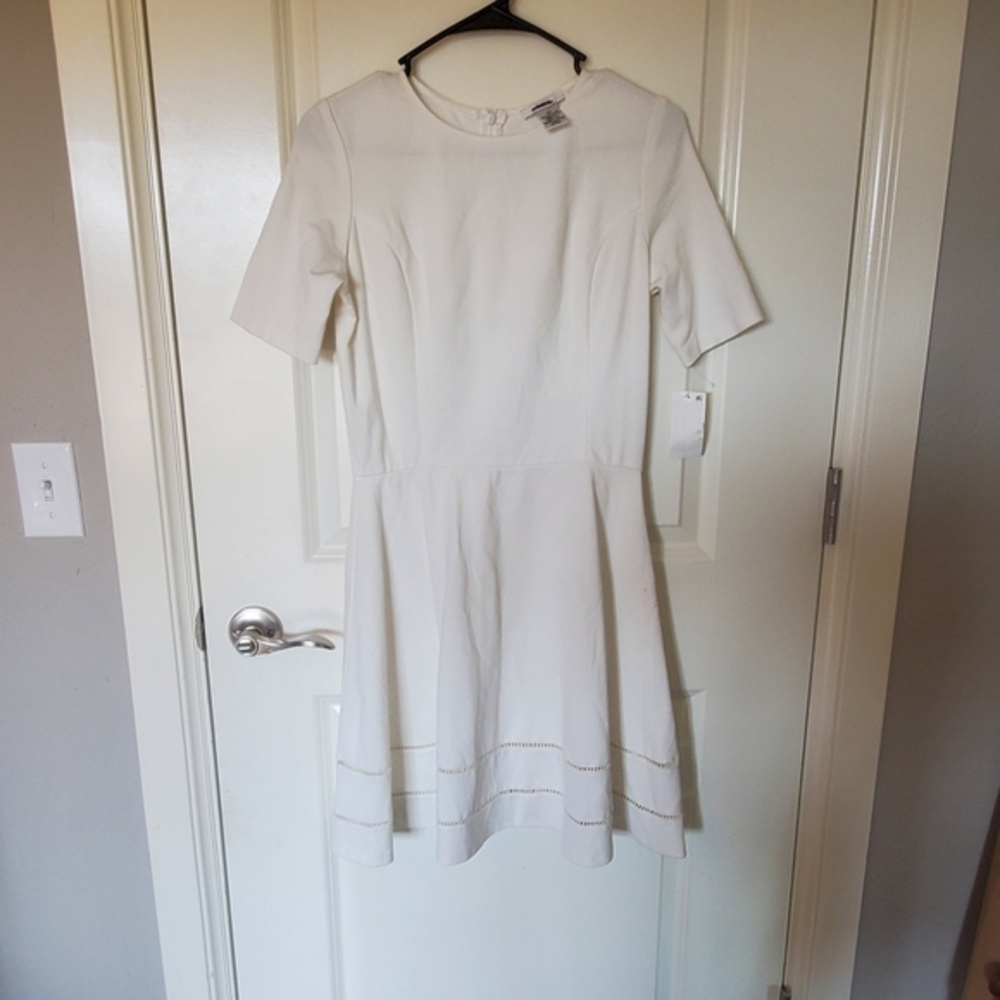 Bar iii white fit and flare dress